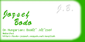 jozsef bodo business card