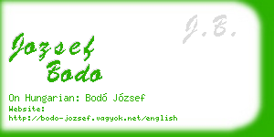 jozsef bodo business card